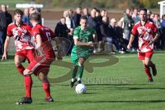 Kreisklasse - Saison 2022/2023 - SV Lippertshofen - SV Stammham - Florian Donaubauer grün Lippertshofen - Christoph Lukas rechts rot Stammham - Foto: Meyer Jürgen