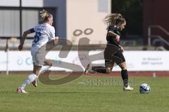 2. Fußball-Liga - Frauen - Saison 2023/2024 - FC Ingolstadt 04 - SV Meppen - Der 1:0 Führungstreffer durch Reininger Pija (Nr.21 - FCI Frauen) - jubel - Schulte Sarah weiss Meppen - Reininger Pija (Nr.21 - FCI Frauen) - Foto: Meyer Jürgen