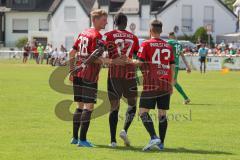 Vorbereitungsspiel - Testspiel - FC Ingolstadt 04 - VFB Eichstätt  - Der 1:0 Führungstreffer durch Doumbouya Moussa (#27 FCI) - jubel - Keidel Felix (#43 FCI) - Neuberger Maximilian (#38 FCI) - Foto: Jürgen Meyer