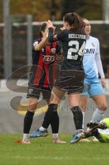 *** 2. Bundesliga Frauen - Saison 2025/26 - FC Ingolstadt 04 Frauen - VFL Bochum - Der 1:0 Führungstreffer durch Annika Kömm (Nr.25 - FC Ingolstadt Frauen I) - Rolle Sarah Torwart Bochum - jubel  - Stefanie Reischmann (Nr.24 - FC Ingolstadt Frauen I) - Fo