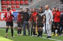 3. Liga - FC Ingolstadt 04 - TSV 1860 München - Tor Jubel Marc Stendera (10, FCI) mit Cheftrainer Tomas Oral (FCI)