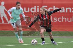 2. Bundesliga Frauen - Saison 2025/26 - FC Ingolstadt 04 Frauen - SG Andernach - Teresa Fritzberg (Nr.26 - FC Ingolstadt Frauen I) - Schuhmacher Magdalena grün Andernach  - Foto: Meyer Jürgen