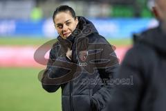 3. Liga; 1. FC Schweinfurt 05 - FC Ingolstadt 04; vor dem Spiel Cheftrainerin Sabrina Wittmann (FCI)