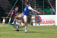 BZL - Oberbayern - SV Manching - TSV Rohrbach - Dr 1:1 Ausgleichstreffer durch Leon Hagen blau Rohrbach - jubel - Christian Kirzinger Torwart Manching - Foto: Jürgen Meyer