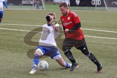 AUDI - Schanzer Amateur Cup 2023 - Finale - TSV Hohenwart - FC Mindelstetten - 5:3 -  Jonas Schobere weiss Mindelstetten - Florian Finkenzeller rot Hohenwart - Foto: Meyer Jürgen