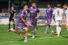 Toto-Pokal; SV Wacker Burghausen - FC Ingolstadt 04; Tor Jubel Treffer Emre Gül (5, FCI) Lars Lokotsch (13, FCI)