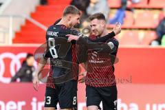 3. Liga; FC Ingolstadt 04 - 
SV Sandhausen; Tor Jubel Treffer Jannik Mause (7, FCI) Benjamin Kanuric (8, FCI) Felix Keidel (43, FCI)