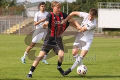 *** Bayernliga Nord - Saison 2025/26 - FC Ingolstadt 04 II - ATSV Erlangen - Patrick Bachmann (Nr.8 - FC Ingolstadt II) - Thomas Müller weiss Erlangen - Foto: Meyer Jürgen