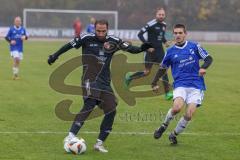 Kreisliga - Saison 2022/2023 - DJK Ingolstadt - Türk.SV Ingolstadt - Ibrahim Sahin schwarz Türk SV auf dem Weg zum 0:1 Führungstreffer - jubel - - Ostap Nechaj blau DJK Ing - Foto: Meyer Jürgen