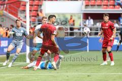 3. Liga; FC Ingolstadt 04 - FC Hansa Rostock; Torchance verpasst Lukas Fröde (34, FCI) Torwart Uphoff Benjamin (1 HR)  Mads Borchers (9, FCI)