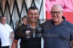 Toto-Pokal - Saison 2023/2024 - FC Ingolstadt 04 - Jahn Regensburg - Cheftrainer Michael Köllner (FCI) - Vorsitzender des Vorstandes Peter  Jackwerth (FCI) - Foto: Meyer Jürgen