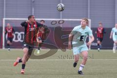 Bayernliga Nord - Saison 2024/25 - FC Ingolstadt 04 II - DJK Ammerthal - Micah Ham (Nr.25 - FCI U21) - Michael Janner blau Ammerthal - Foto: Meyer Jürgen