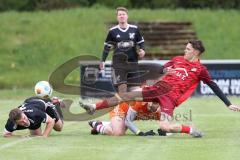 Kreisklasse - Saison 2023/24 - SV Zuchering - TSV Baar/Ebenhausen -  Der 1:0 Führungstreffer durch Leander Friedl rot Zuchering - jubel - Matthias Habermeyer schwarz Ebenhausen - Dominik Weidner Torwart Ebenhausen - Foto: Meyer Jürgen