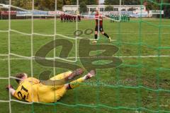 Toto-Pokal; VfB Eichstätt - FC Ingolstadt 04; Elfmeterschiessen, Tobias Bech (11, FCI) Tor gegen Torwart Florian Rauh (Nr.21 - VfB)