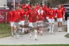 3. Liga - Saison 2023/24 - Testspiel - 1. FC Nürnberg - FC Ingolstadt 04 - Die Mannschaft auf dem Weg zum warm machen - XXXXX - Foto: Meyer Jürgen