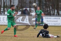 Bezirksliga - Saison 2024/25 - FC Gerolfing - FC Fatih Ingolstadt - Umut Yürükal (Nr.7 - FC Fatih) - Christian Träsch (Nr.3 - FC Gerolfing) - Foto: Meyer Jürgen