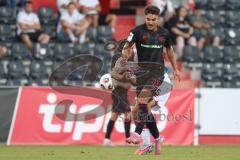 3. Liga - Saison 2025/26 - VFB Stuttgart II - FC Ingolstadt 04  - Berkay Öztürk (Nr.39 - FC Ingolstadt 04) - Mirza Catovic (Nr.5 - VFB Stuttgart II) - Foto: Meyer Jürgen
