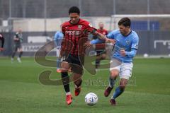 3. Liga; Testspiel - FC Ingolstadt 04 - Chemnitzer SC; Justin Butler (31, FCI) Zweikampf Kampf um den Ball