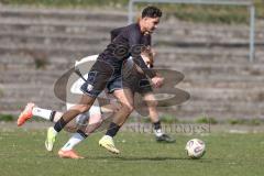 Bayernliga Nord - Saison 2025/26 - FC Ingolstadt 04 II - SpVgg Bayern Hof - Berkay Öztürk (Nr.14 - FC Ingolstadt II) - Tim Scherbaum weiss Bayern Hof  - Foto: Meyer Jürgen