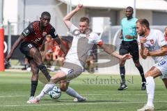 3. Liga; Testspiel; FC Ingolstadt 04 - FC Heidenheim; Torchance Daouda Beleme (9, FCI) Föhrenbach Jonas (FCH) Mainka Patrick (FCH)