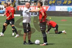 3.Liga - Saison 2022/2023 - FC Ingolstadt 04 -  1. FC Saarbrücken - Co-Trainer Mike Krannich (FCI) - Marcel Costly (Nr.22 - FCI) - Foto: Meyer Jürgen