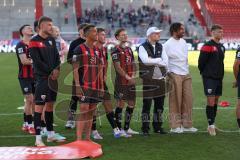 3. Liga - Saison 2024/25 - FC Ingolstadt 04 - SV Wehen Wiesbaden - Das Spiel ist aus - Banner - Choreo - Foto: Meyer Jürgen