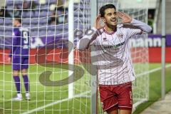 3. Liga; Erzgebirge Aue - FC Ingolstadt 04; Tor Jubel Treffer Fredrik Carlsen (8, FCI) 0:1