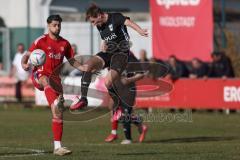 Kreisklasse - Saison 2024/25- Türkisch SV Ingolstadt - TSV Gaimersheim II - Daniel Drotleff rot Türkisch - Julian Felgentreu schwarz Gaimersheim - Foto: Meyer Jürgen