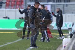 2024_1_20 - 3. Liga - Saison 2023/24 - HallescherFC - FC Ingolstadt 04 -  - Cheftrainer Michael Köllner (FC Ingolstadt 04) nach dem 0:1 Führungstreffer - XXXXX - Foto: Meyer Jürgen