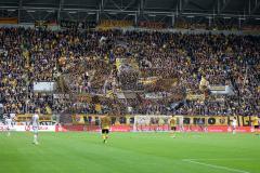 3.Liga - Saison 2022/2023 - Dynamo Dresden - FC Ingolstadt 04 - Fankurve von Dresden - Foto: Meyer Jürgen