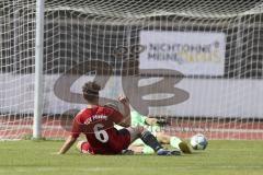 Kreisklasse- Saison 2023/2024 - MTV Ingolstadt - TSV Pförring - Der 1:2 Führungstreffer durch Elias Heiß rot Pförring - jubel - Ivan Covic Torwart MTV - Foto: Meyer Jürgen