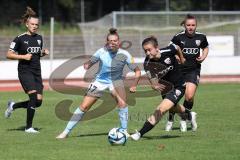 2. Fußball-Liga - Frauen - Saison 2023/2024 - FC Ingolstadt 04 - SG 99 Andernach - Leonie Wäschenbach (Nr.17 - Andernach) - Katharina Reikertsdorfer (Nr.20 - FCI Frauen) - Foto: Meyer Jürgen