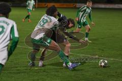 Landesliga - Saison 2025/26 - SV Manching - FC Ehekirchen - Emanuel Gstettner (Nr.19 - SV Manching) - Jakob Schmid schwarz Rhekirchen - Foto: Meyer Jürgen