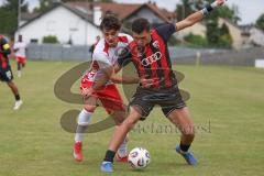 *** Bayernliga Nord - Saison 2025/26 - FC Ingolstadt 04 II - Jahn Regensburg II - Ognjen Draculic (Nr.9 - FC Ingolstadt II) - Schön Lenny weiss Regensburg - Foto: Meyer Jürgen