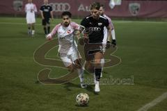 Freundschaftsspiel - Bayernliga Süd - Saison 2022/2023 - FC Ingolstadt 04 - ATSV Erlangen   - Stefan Inthal (Nr.3 - FCI II) - Sarac Tugkan weiss Erlangen - Foto: Meyer Jürgen