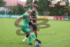 Bezirksliga - Saison 2025/26 - FC Gerolfing - SVA Palzing - Lukas Achhammer (Nr.9 - FC Gerolfing) - Ioannis Argiriadis schwarz Palzing - Foto: Meyer Jürgen