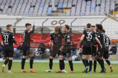 Toto Pokal - TSV 1860 München - FC Ingolstadt 04 - Marcel Gaus (19, FCI) Tor Jubel 2:2 Ausgleich, Patrick Sussek (37, FCI) Thomas Keller (27, FCI) Nico Antonitsch (5, FCI) Filip Bilbija (35, FCI) Francisco Da Silva Caiuby (13, FCI)