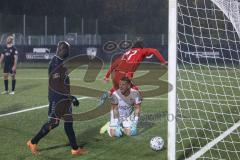 Bayernliga Süd - Saison 2022/2023 - FC Ingolstadt 04 II -  Türkspor Augsburg - Der 1:0 Führungstreffer durch Gashi Egson (Nr.9 - Fc Ingolstadt 04 II) - jubel - Cabrera Juan Ignacio (Nr.27 - Fc Ingolstadt 04) - Batuhan Tepe Torwart Türkspor - Foto: Meyer J