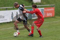 Kreisliga- Saison 2024/25- TSV Kösching - TSV Ober./Unterh.stadt-  - Amadeus Taubert weiss Ober-/Unterh.stadt  - Pablo Krantz Blanco rot Kösching - Foto: Meyer Jürgen