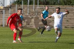 Bayernliga Süd - Saison 2021/2022 - FC Ingolstadt 04 II - TSV 1865 Dachau - Patrick Sussek (#9 FCI) - Orkun Tugbay weiss Dachau - Foto: Meyer Jürgen