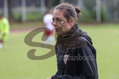 Relegation 2 - U17 - SSV Jahn Regensburg - FC Ingolstadt 04 - Spiel ist aus, 1:1 Ingolstadt steigt in die Bundesliga U17 auf, Jubel Party Feier, Cheftrainerin Sabrina Wittmann (FCI)