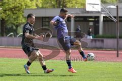 Kreisklasse - Saison 2025/26- TSV Ingolstadt Nord - MTV Ingolstadt - Erick Pereira De Arouja lila MTV - Bujar Eljezi schwarz Ing Nord - Foto: Meyer Jürgen