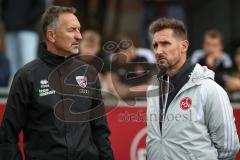 Saison 2026/27 - Freundschaftsspiel - 1. FC Nürnberg - FC Ingolstadt 04 - Cheftrainer Achim Beierlorzer (FCI) im Gespräch mit Miroslav Klose Trainer Nürnberg - XXXXX - Foto: Meyer Jürgen