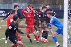 A-Junioren - Bundesliga Süd Fc Ingolstadt 04 - SC Freiburg -  Sekulovic Davide (Nr.7 - FC Ingolstadt A-Jugend) - Lechner  Luca (Nr.25 - FC Ingolstadt A-Jugend) - Jantunen Jasso Torwart Freiburg - Foto: Meyer Jürgen