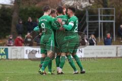 BZL - Oberbayern Nord - SV Manching - SV Kasing -  Der 2:0 Führungstreffer durch Rybalko Johann grün Manching - jubel - Ousseynou Tamba (#10 Manching) -  - Foto: Jürgen Meyer