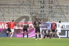 3. Liga; FC Ingolstadt 04 - SC Freiburg II; Tor Jubel Treffer Freiburg 2:3 Siegtreffer Niederlage, hängende Köpfe Julian Kügel (31, FCI) Ryan Malone (16, FCI) Simon Lorenz (32, FCI) Mladen Cvjetinovic (19, FCI) Bouebari Franci (19 SCF)