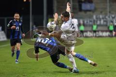 3. Liga; SV Waldhof Mannheim - FC Ingolstadt 04; Zweikampf Kampf um den Ball Pascal Testroet (37, FCI) Rossipal Alexander (21 WM)