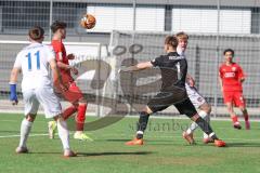 A-Junioren Bundesliga  - Saison 2023/24 - A-Junioren - FC Ingolstadt 04 - 1.FC Heidenheim - Luka Klanac (Nr.9 - FCI)  Der 1:0 Führungstreffer durch - Luka Klanac (Nr.9 - FCI) —jubel -  Gerlach Tom Torwart Heidenheim - Foto: Meyer Jürgen