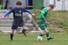 Kreisklasse - Saison 2024/25- SV Lippertshofen - TSV Etting - Niclas Führer grün Lippertshofen - Johannes Brosig blau Etting - Foto: Meyer Jürgen