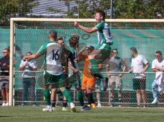 Relegation - Saison 2025/26 - SV Karlskron - FC Geisenfeld - Der 0:1 Führungstreffer durch Timo Postruschnik - jubel -  grün Geisenfeld - XXXXX - Foto: Meyer Jürgen
